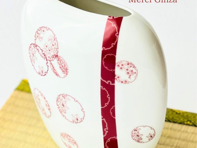 ポーセラーツ　銀座　フリーレッスン　花瓶　メルシー銀座 (1)